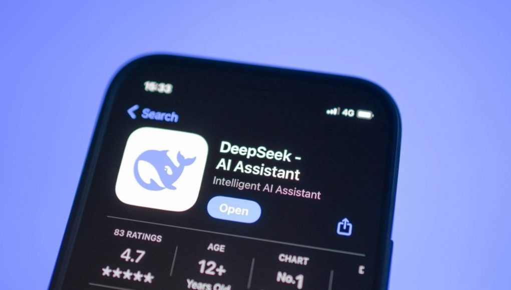 DeepSeek app displayed on a mobile screen.